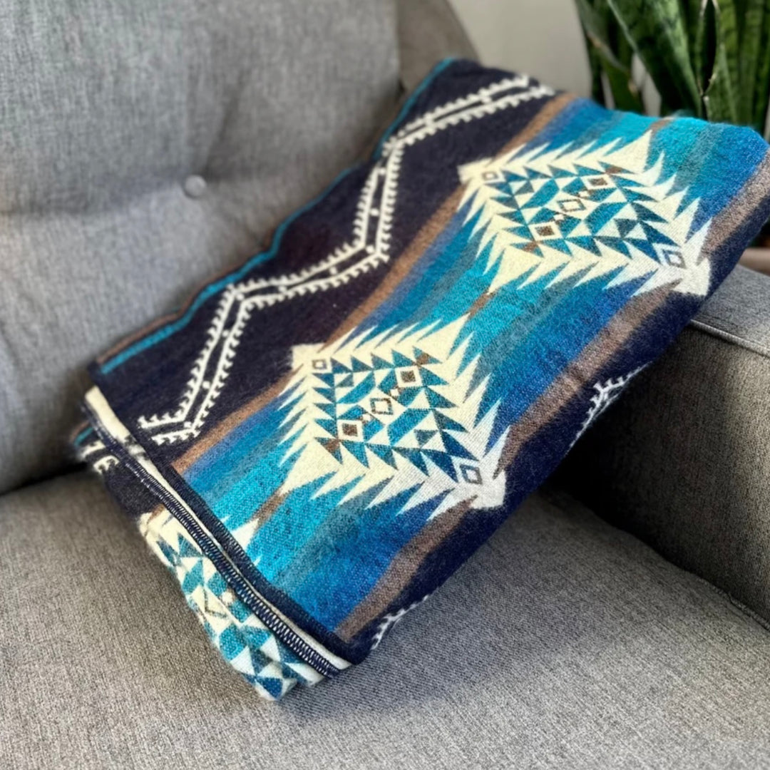 Alpaca Wool Blanket - Cuzco River Water