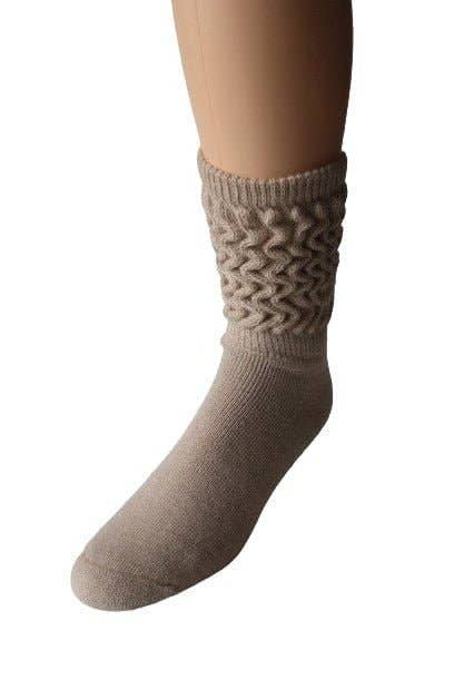 Soft Touch non-binding alpaca socks in medium grey — view 3