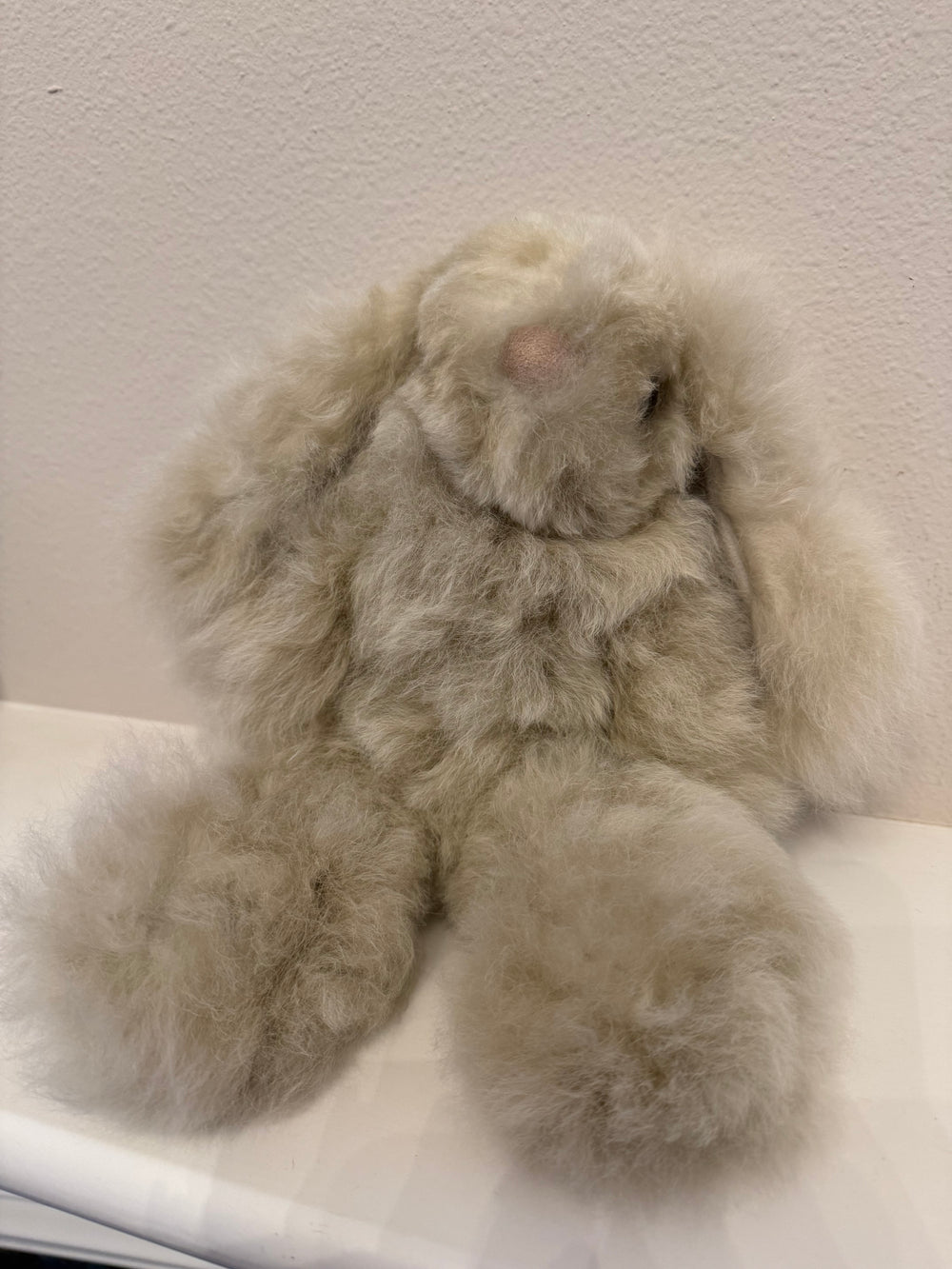 Mathilda the Alpaca Fur Bunny Rabbit (white)