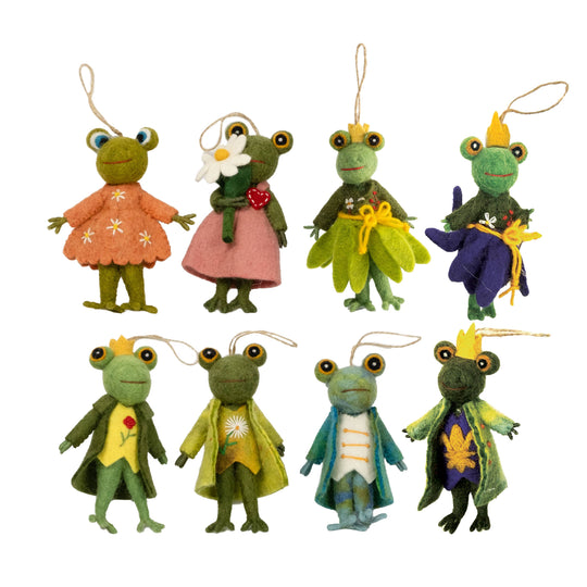 Dapper Frog Felt Ornament