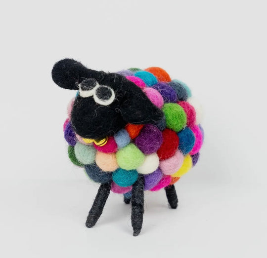Felt Sheep Rainbow Wool Ball (Choose Color)