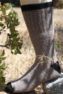 OutdoorAdventure tall alpaca socks in cocoa brown — view 2