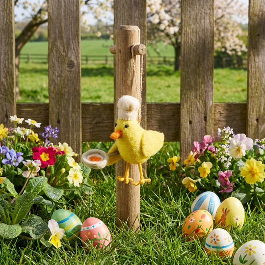 Handmade Felt Chick Norris Easter Hanging Decoration