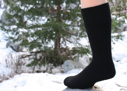 Superwarm heavyweight alpaca socks in cocoa brown — view 11