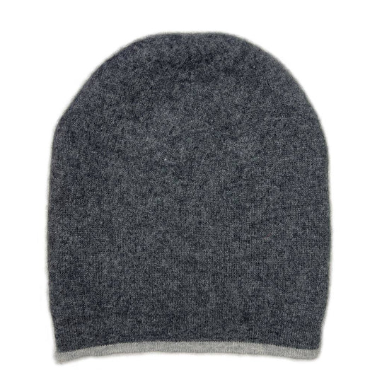 Charcoal + Ash Reversible Cashmere Beanie