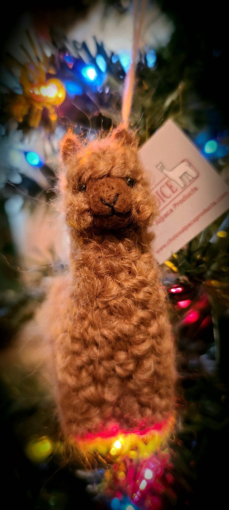 Alpacadorable Ornament — 100% Baby Alpaca, Handmade in Peru