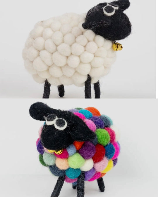 Felt Sheep Rainbow Wool Ball (Choose Color)