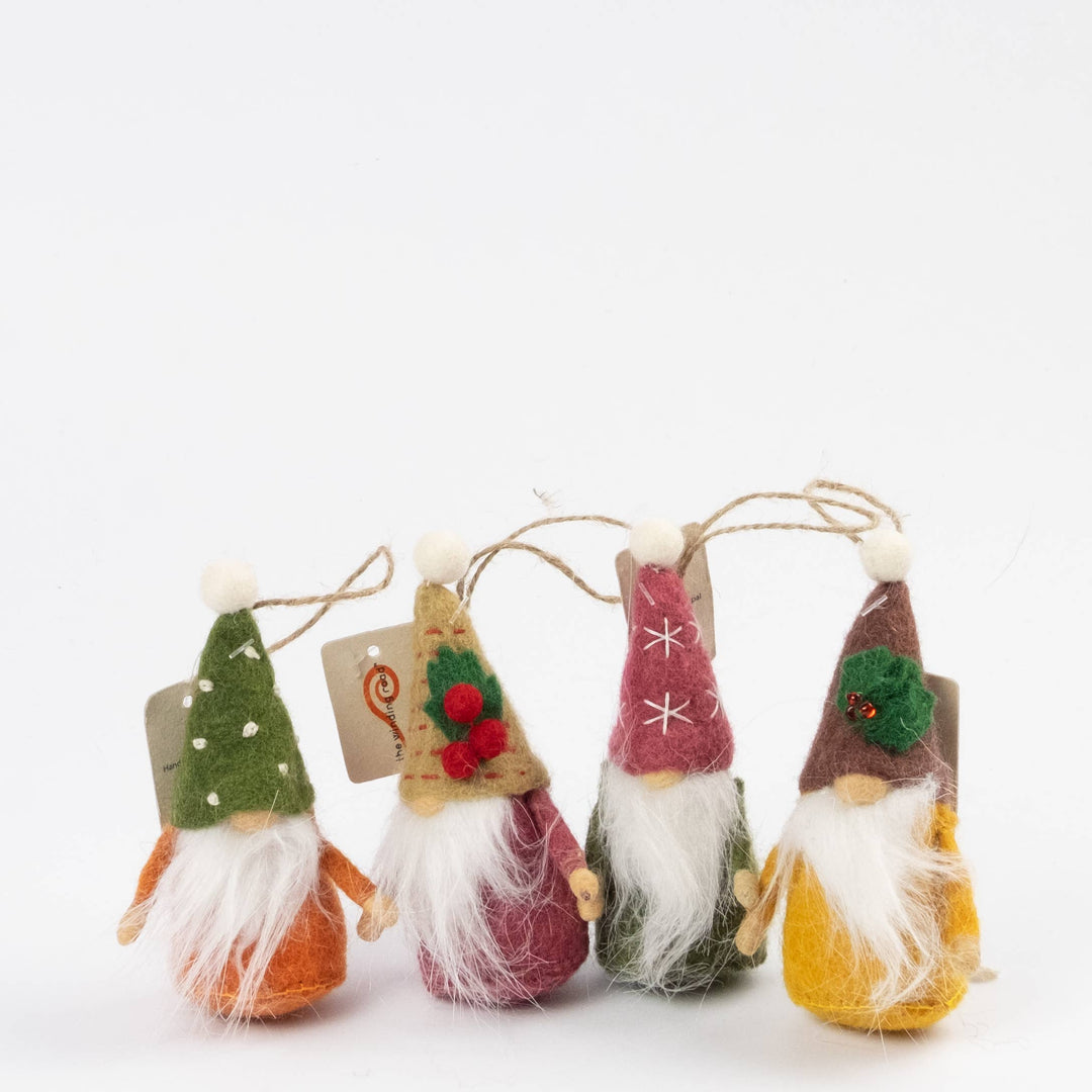 Gnome Ornaments — Hand-Felted Christmas Décor