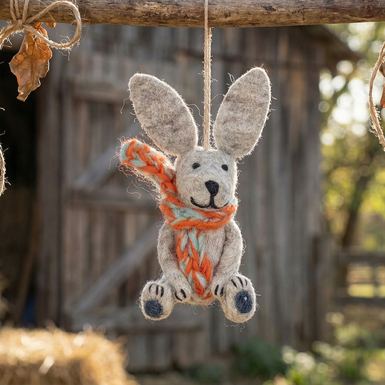 Handmade Felt Harlow the Hare Easter Decoration
