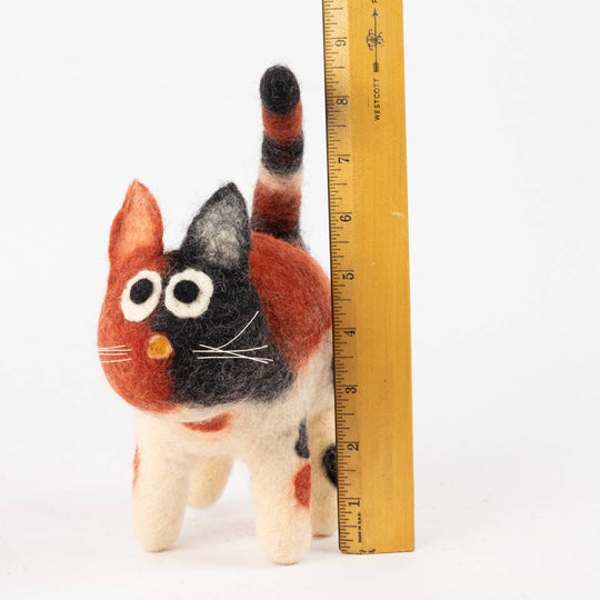 Patches the Calico — Hand-Felted Cat