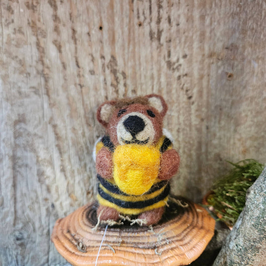 Handmade Felt Howie Honey Bee Bear Hanging  Decoration
