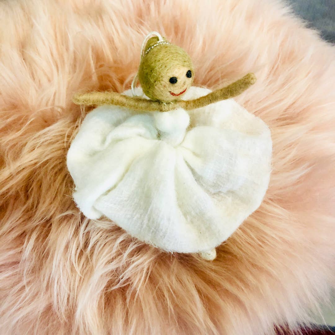 Handmade Felt Fair trade Ballerina Hanging Decoration