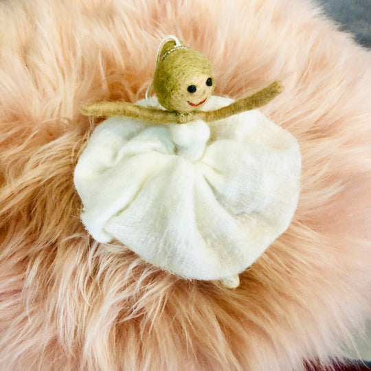 Handmade Felt Fair trade Ballerina Hanging Decoration