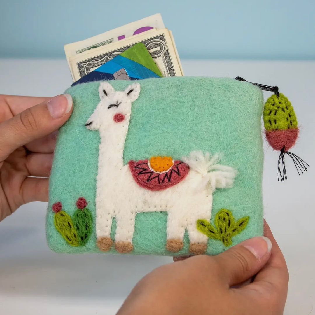 “Sunny” the Smiling Alpaca Coin Purse