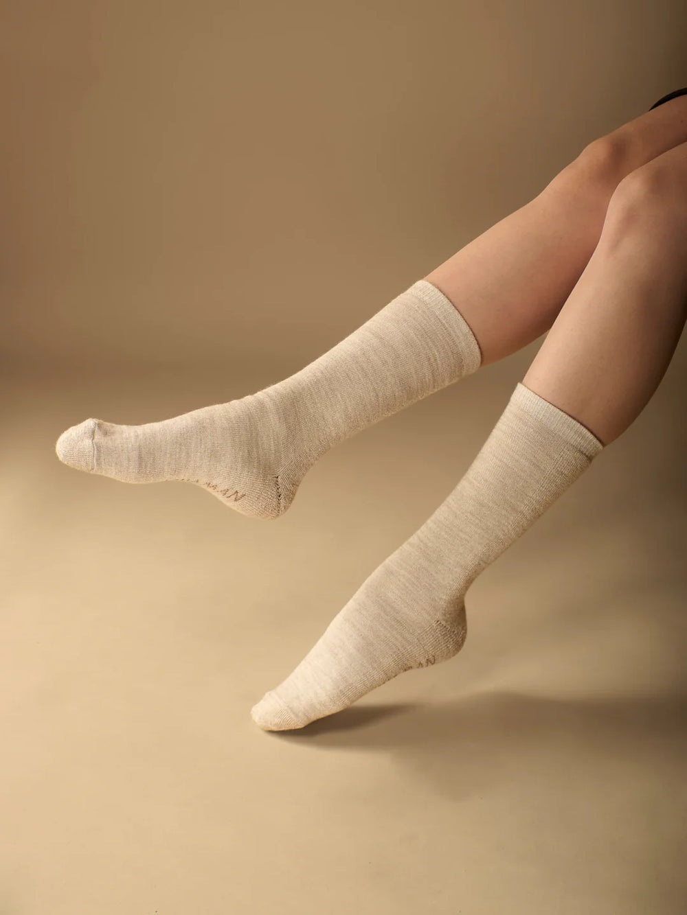 Solid Color Beige | Alpaca Socks | Light Cushion