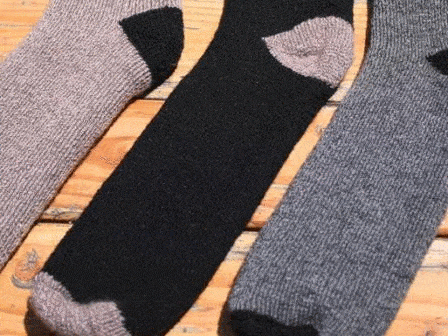 Animated view of the OutdoorAdventure tall alpaca socks