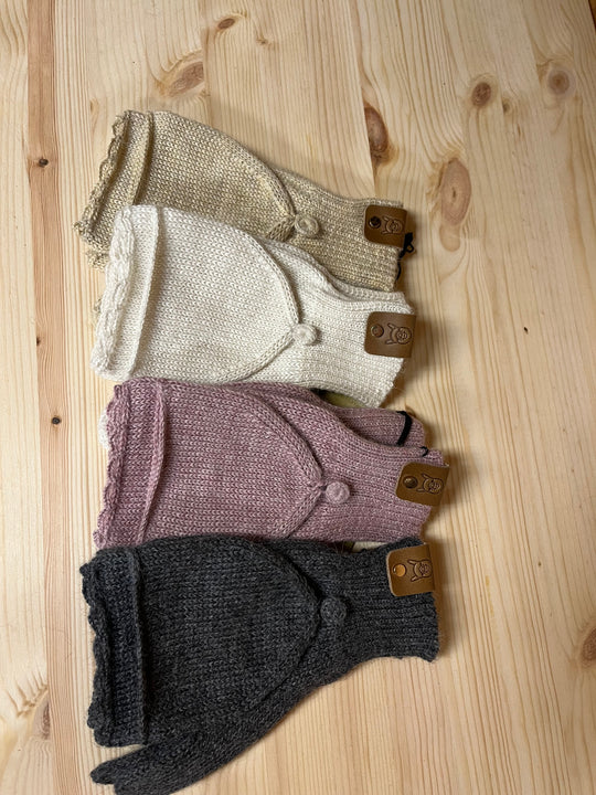 The Heritage Mittens (With mitten flap) - 100% Baby Alpaca