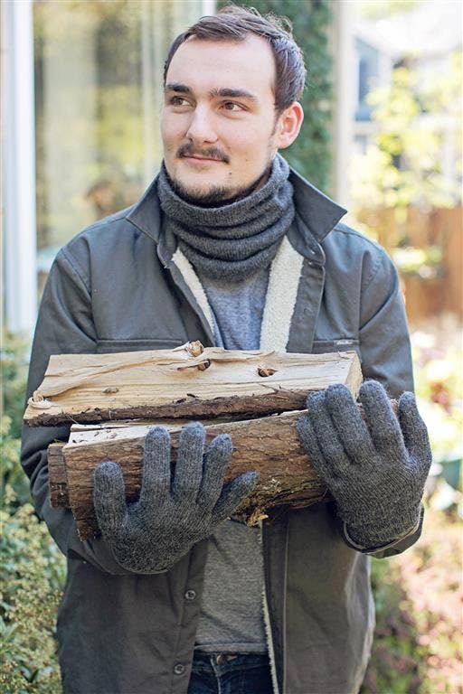 Iditarod double-thick reversible 100% alpaca gloves — view 5