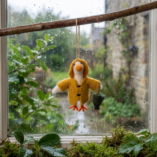Handmade Felt Puddles the Goose Hanging Decoration