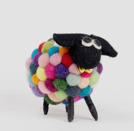Felt Sheep Rainbow Wool Ball (Choose Color)
