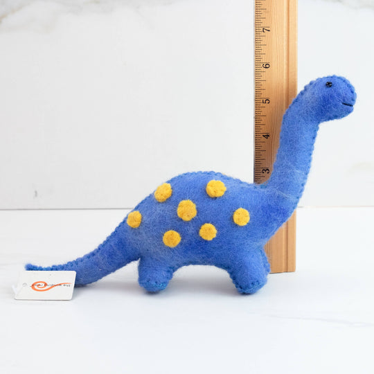 Blue Dinosaur — Hand-Felted Toy