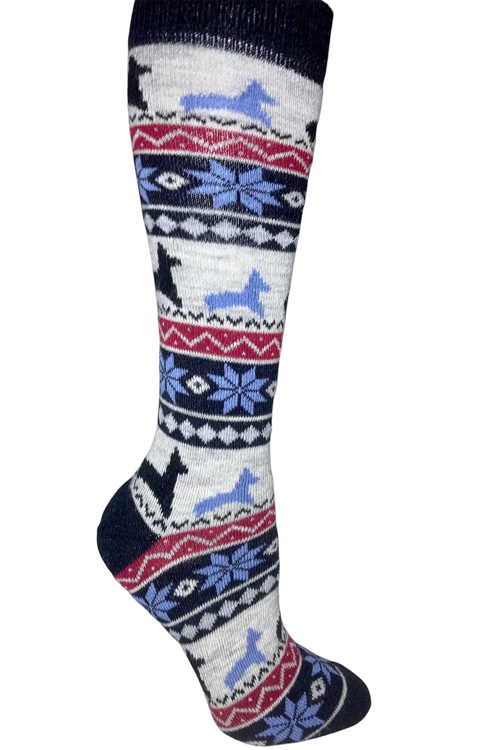 Nordic alpaca sock, alternate view