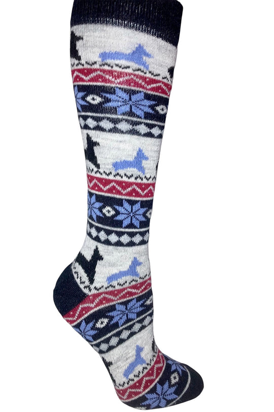Nordic alpaca sock, alternate view