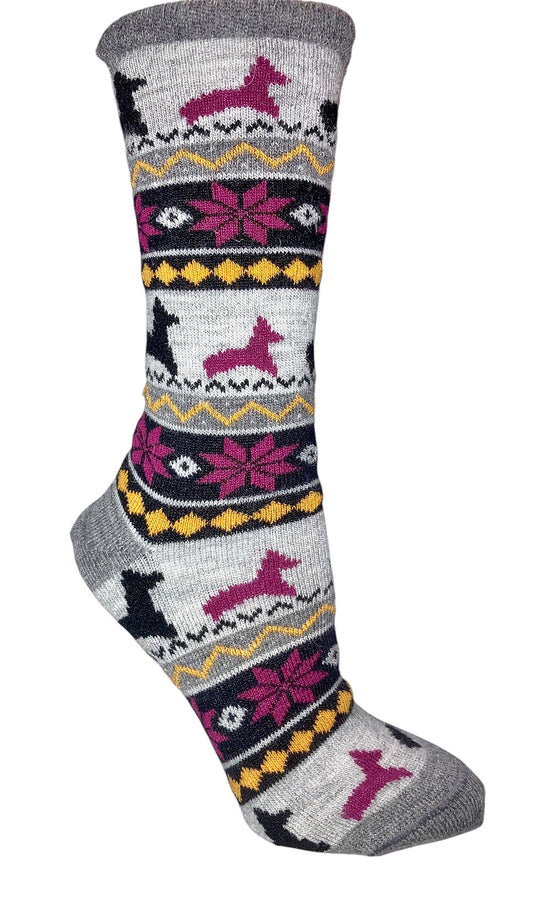 Nordic alpaca sock, alternate view