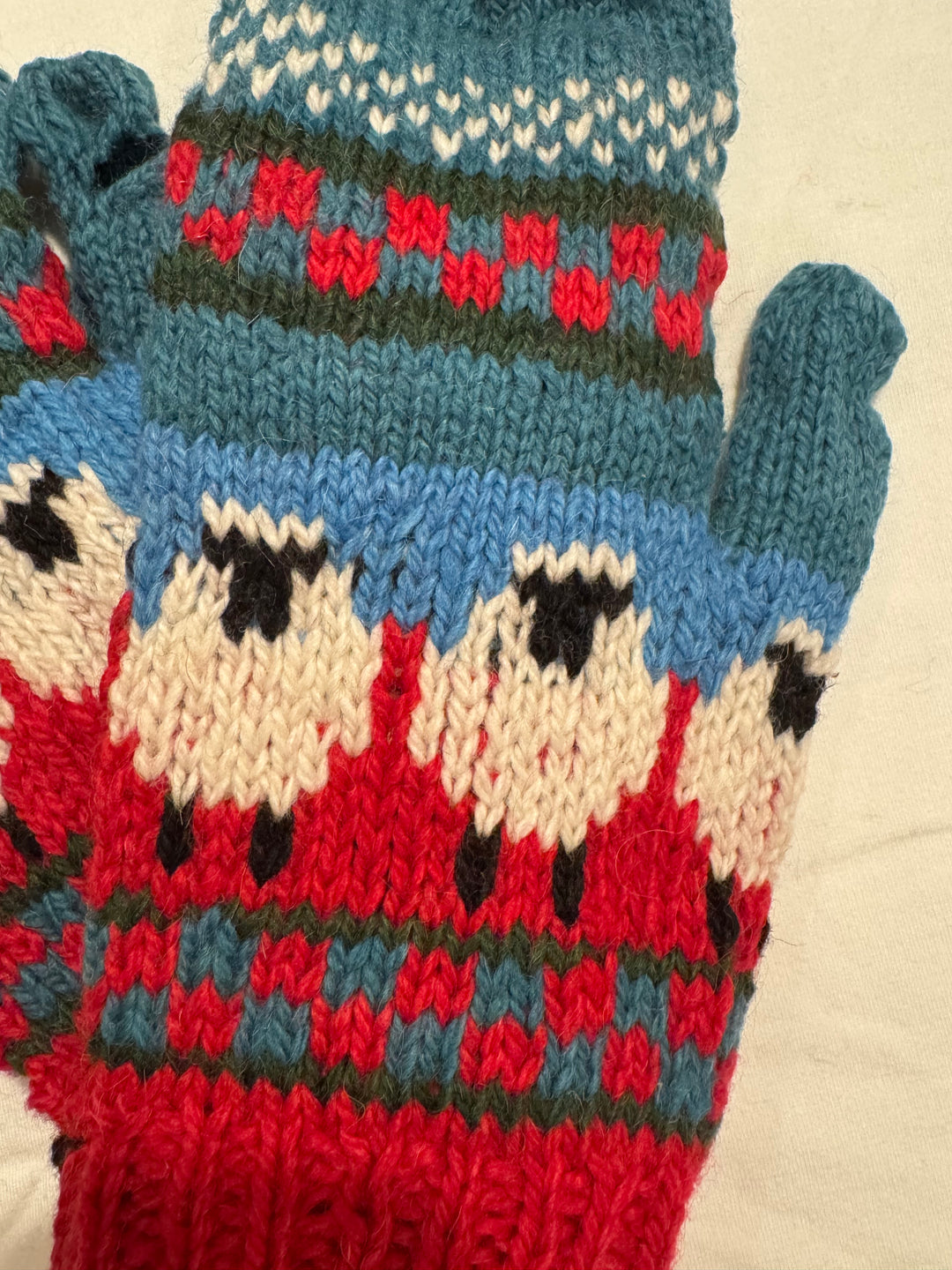 Counting Sheep Alpaca Glittens — Convertible Fingerless Gloves with Mitten Flap