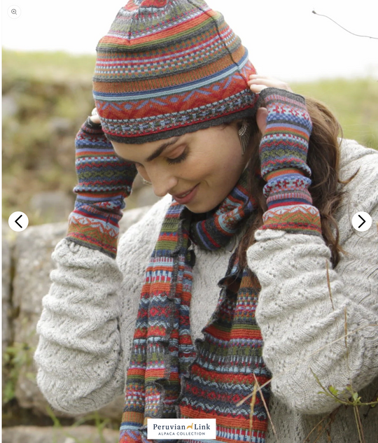 Cuzco Gauntlet Alpaca Fingerless Gloves