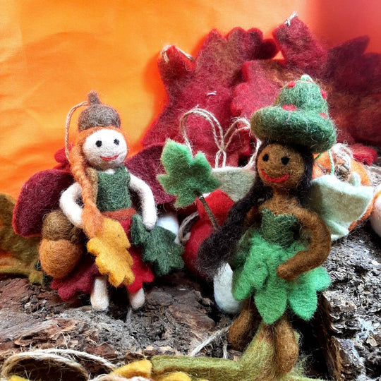 Handmade Felt Sage Forest Fairy Hanging Decoration
