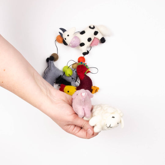 Farm Animal Garland — Hand-Felted Wall Décor