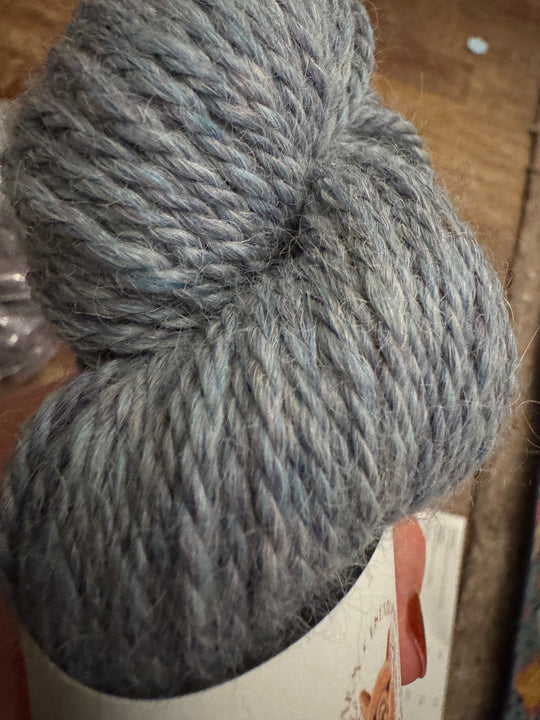 Blue Alpaca Yarn skein Worsted (Admiral) 3-ply bulky wt 3.5oz 100yds