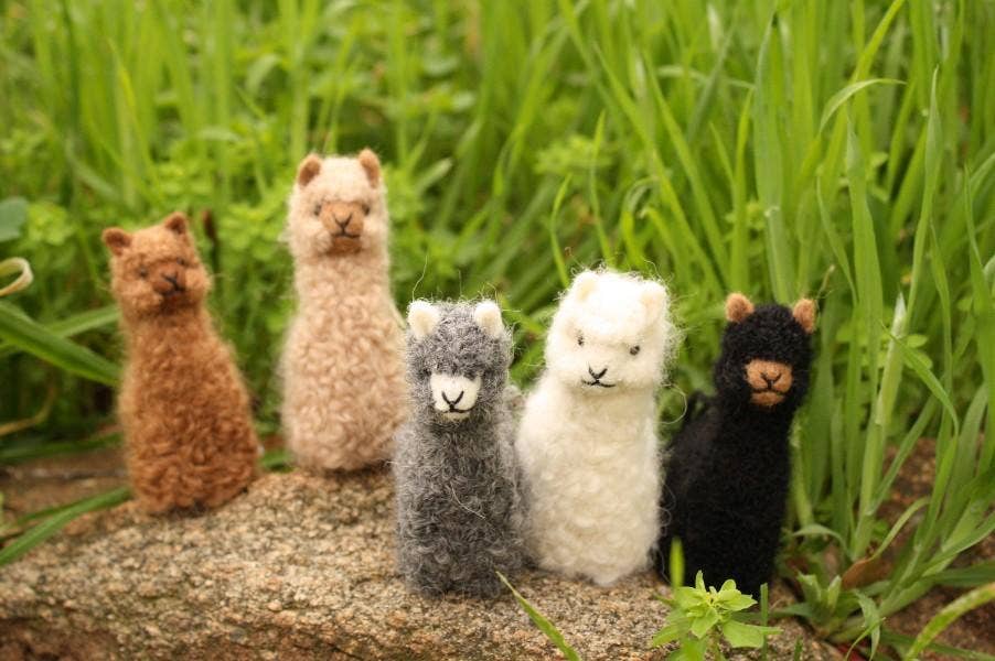 Hand-sculpted baby alpaca Alpacadorable ornament, 3 inches tall — view 6