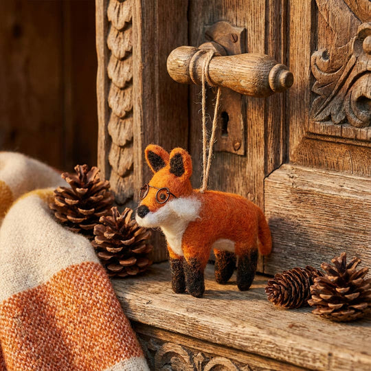 Handmade Felt Lennox the Fox Woodland Hanging Decoration