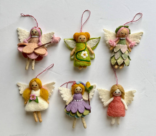 Pastel Fairy Angel Ornament — Hand-Felted