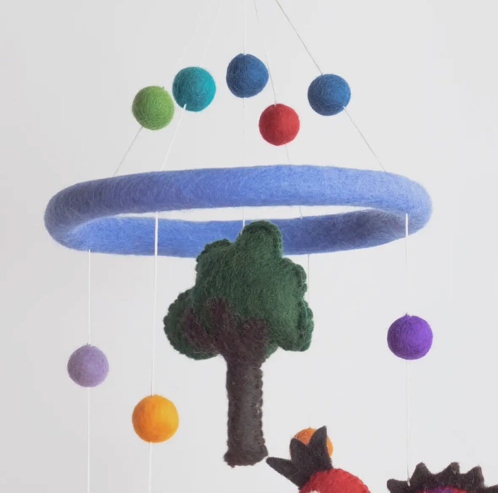 Dinosaur Wool Baby Mobile – Roarsome Nursery Decor