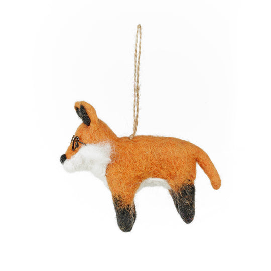 Handmade Felt Lennox the Fox Woodland Hanging Decoration