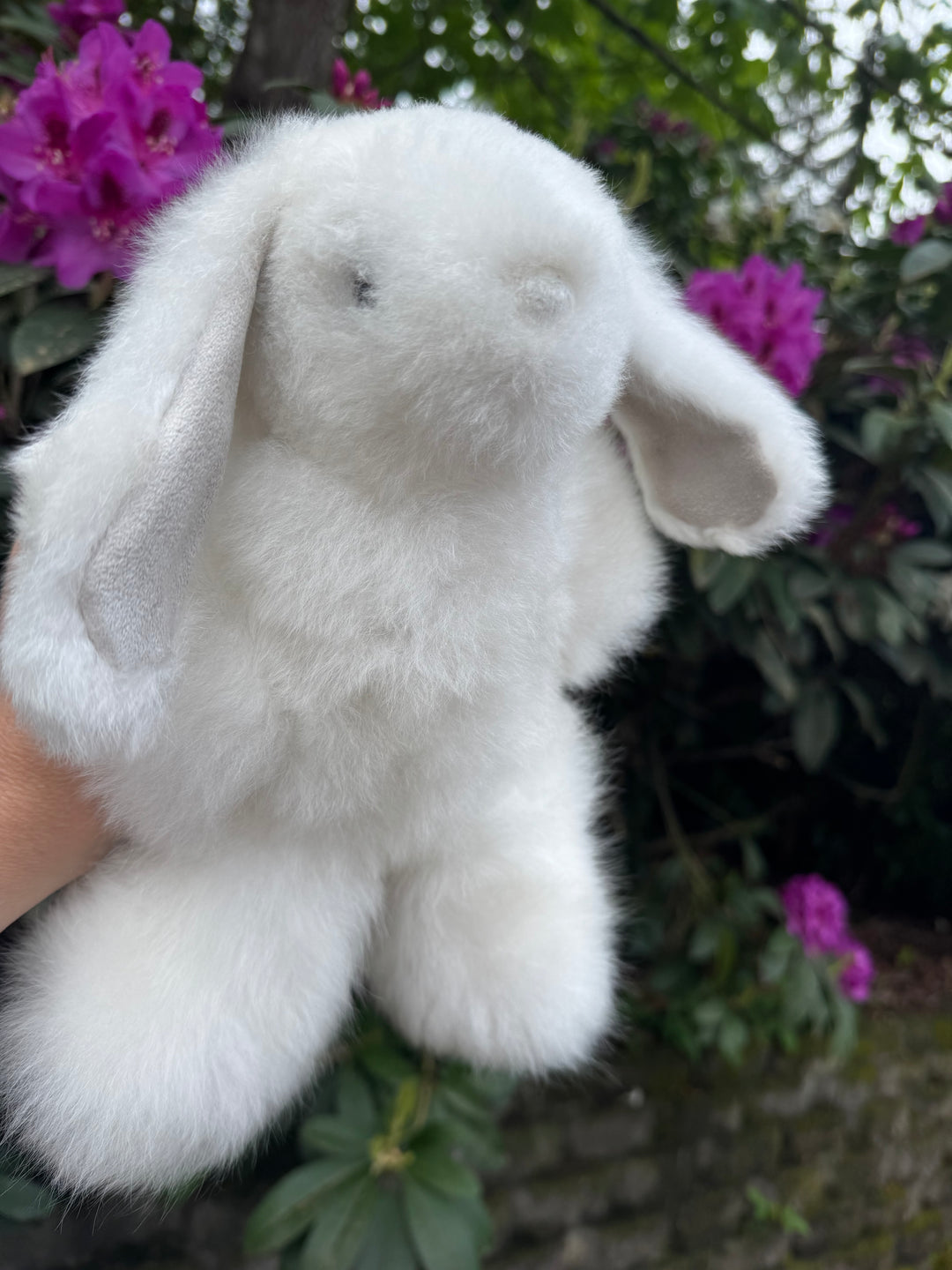 Mathilda the Alpaca Fur Bunny Rabbit (white)