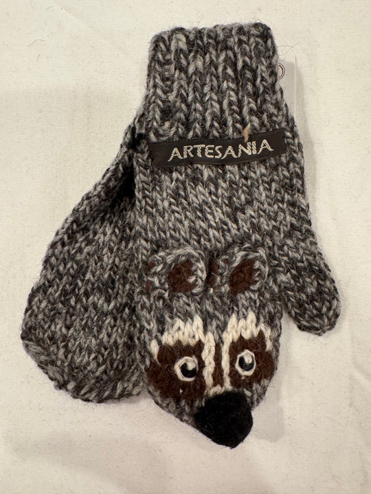Kids Animal Mittens — Lined Alpaca (Choose Your Animal)