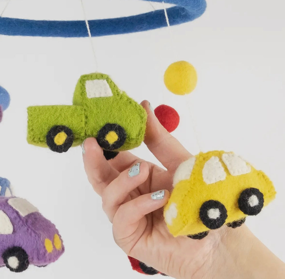 Car & Truck Wool Baby Mobile – Vroom into Dreamland