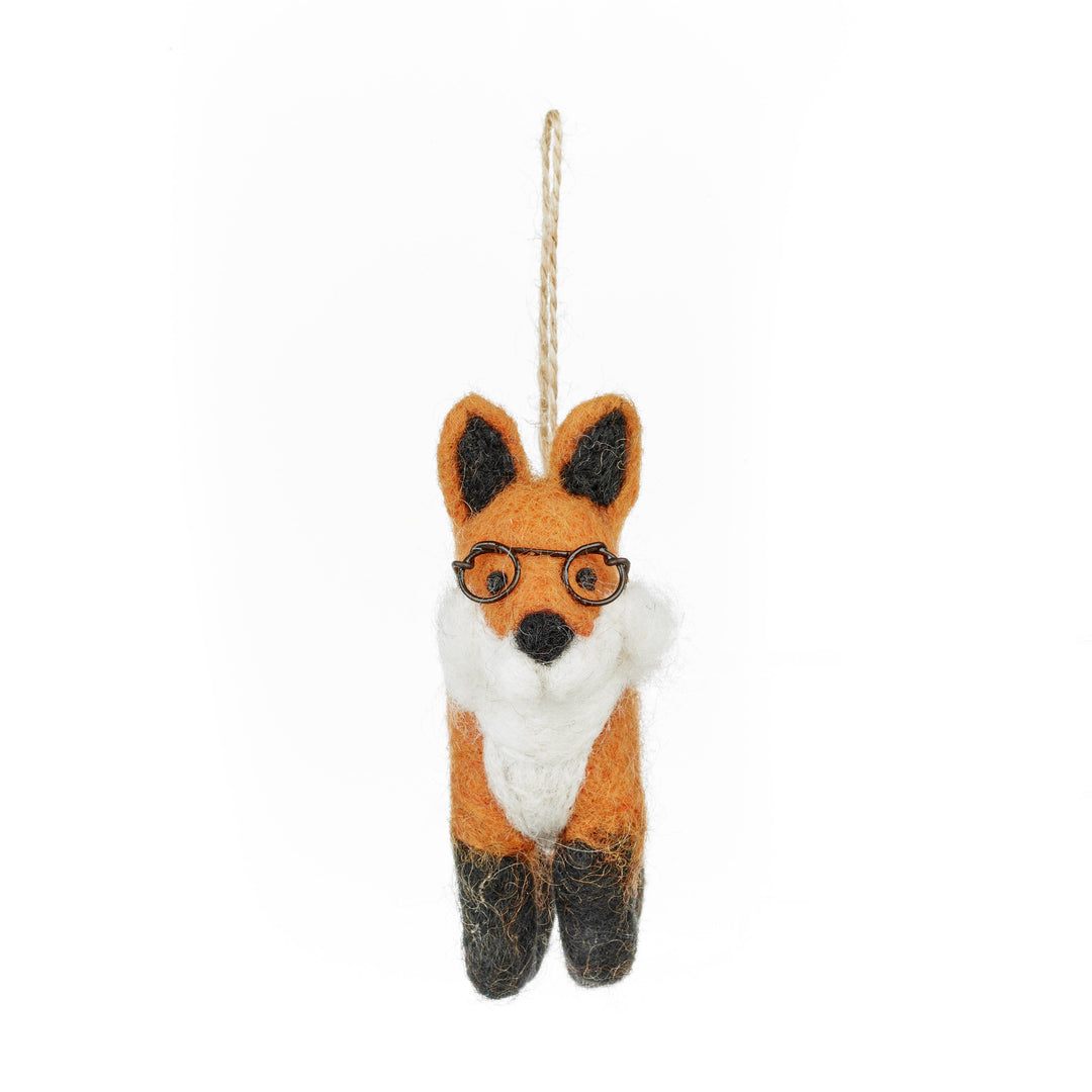 Handmade Felt Lennox the Fox Woodland Hanging Decoration