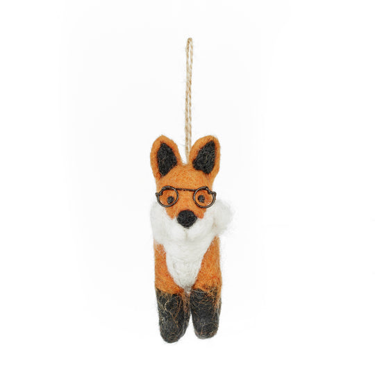Handmade Felt Lennox the Fox Woodland Hanging Decoration