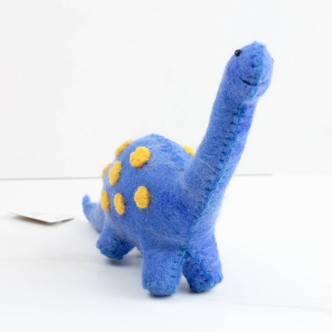 Blue Dinosaur — Hand-Felted Toy