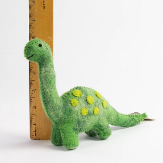 Mini Green Dinosaur — Hand-Felted Toy