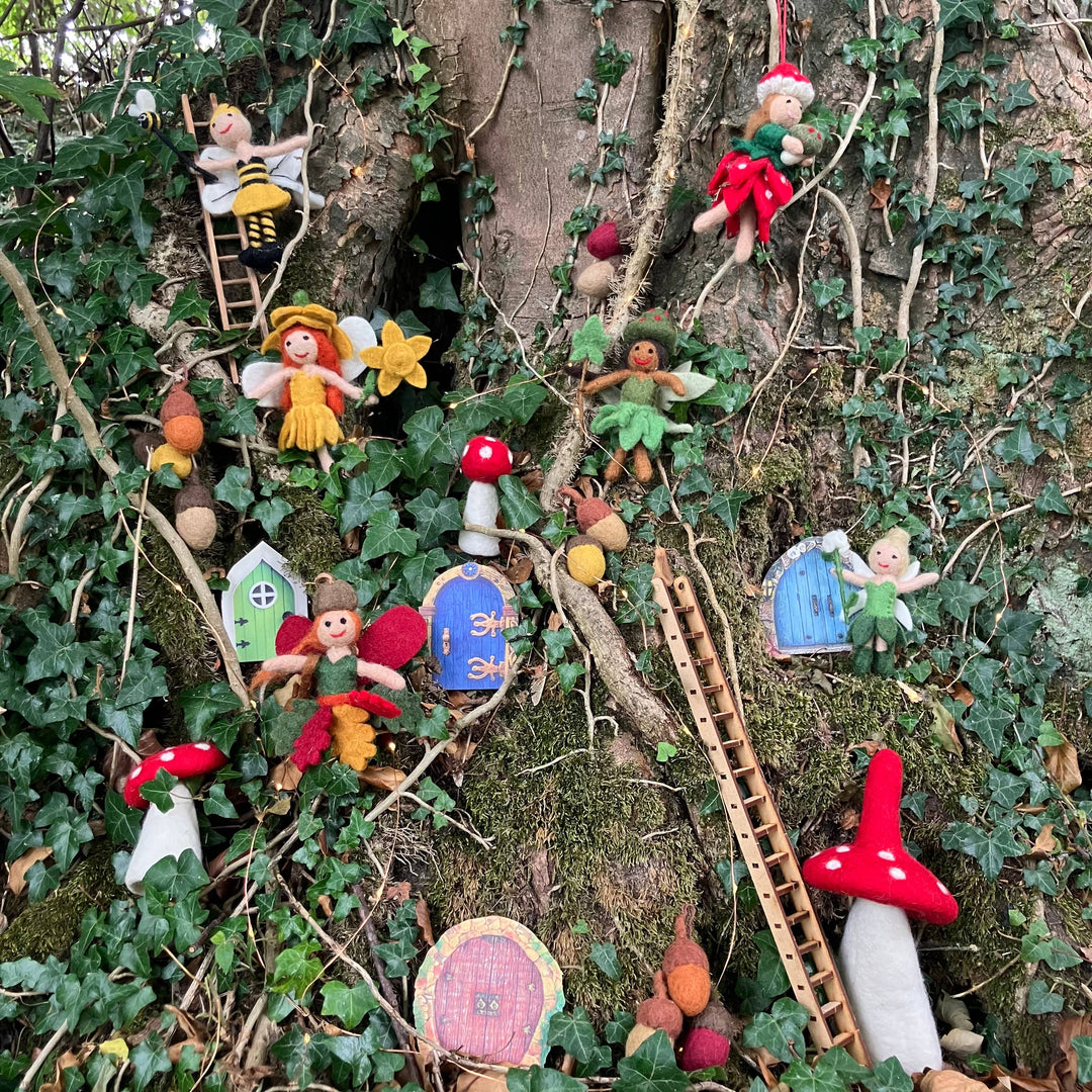 Handmade Felt Sage Forest Fairy Hanging Decoration