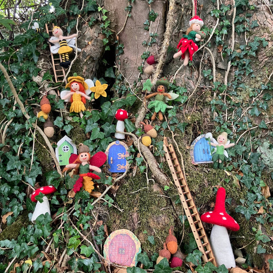 Handmade Felt Sage Forest Fairy Hanging Decoration