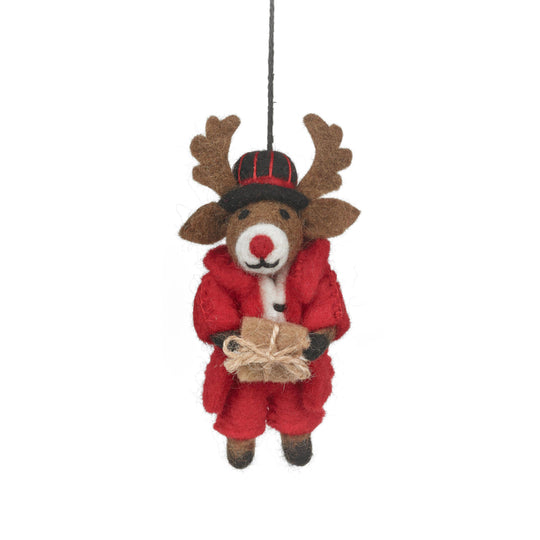 Handmade Felt Dasher the Christmas Reindeer Decoration
