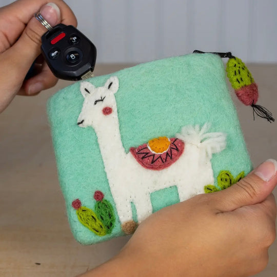 “Sunny” the Smiling Alpaca Coin Purse