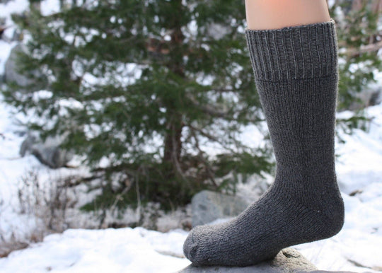 Superwarm heavyweight alpaca socks in cocoa brown — view 13